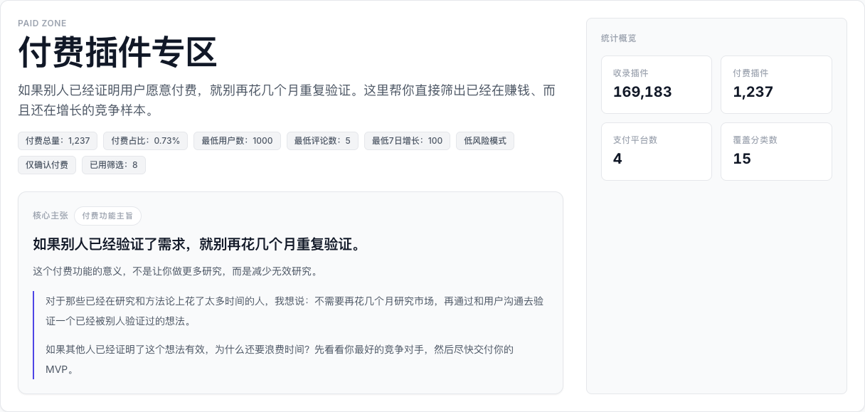 脱敏截图：从付费增长入口确认调研口径